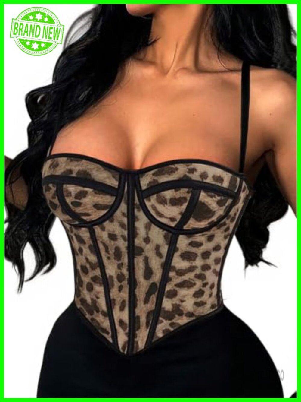 Corset Top with Straps Sexy Cami Bustier Lace-Up Back Sweetheart Neck
